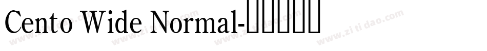 Cento Wide Normal字体转换